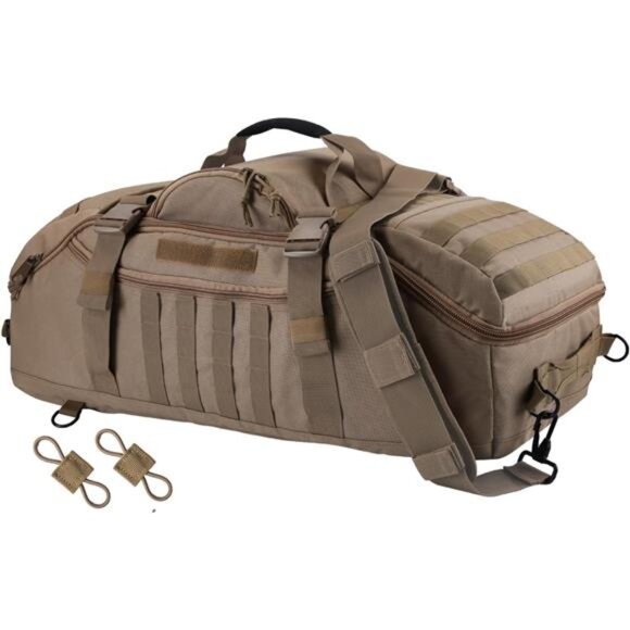 65L Large Travel Gym Duffle Bag Military Tactical Backpack, Army Pack 3 Day Bug - Picture 1 of 7